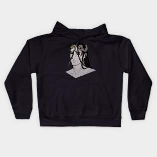 Snake crown illustration Kids Hoodie